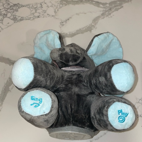 Singing Talking Elephant Animated Sing Play Modes Blue Gray Baby Toy 10”x9” - Picture 3 of 7